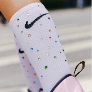 NIKE DRI-FIT SOCKS w/Swarovski CRYSTALS